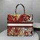 Fake Christian Dior Oversize Book Tote Shopping Bag Red Replica