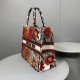 Fake Christian Dior Oversize Book Tote Shopping Bag Red Replica