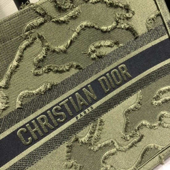 Replica Christian Dior Oversize Book Tote Shopping Bag Army green