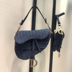 Replica Christian Dior Saddle Bag M0446 Blue Replica Christian Dior Saddle Bag M0446 Blue