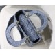 Fake Christian Dior Medium Lady D-Lite Embroidered Cannage Bag Blue Replica