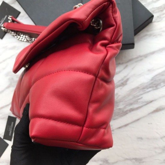 Fake YSL Saint Laurent Loulou Puffer Small Bag Red Replica Replica YSL Saint Laurent Loulou Puffer Small Bag Red