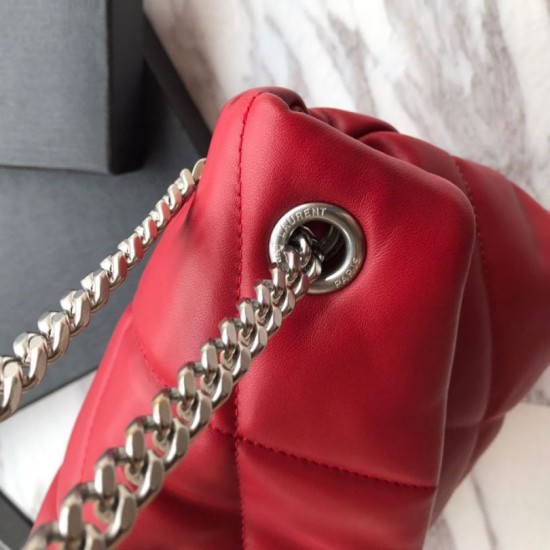 Fake YSL Saint Laurent Loulou Puffer Small Bag Red Replica Replica YSL Saint Laurent Loulou Puffer Small Bag Red