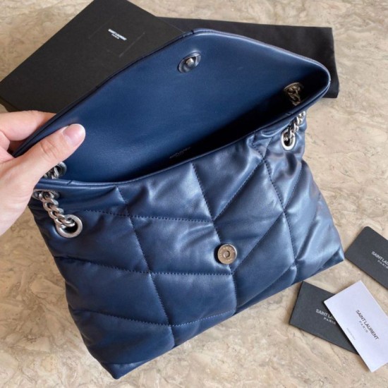 Replica YSL Saint Laurent Loulou Puffer Small Bag Blue Fake YSL Saint Laurent Loulou Puffer Small Bag Blue Replica