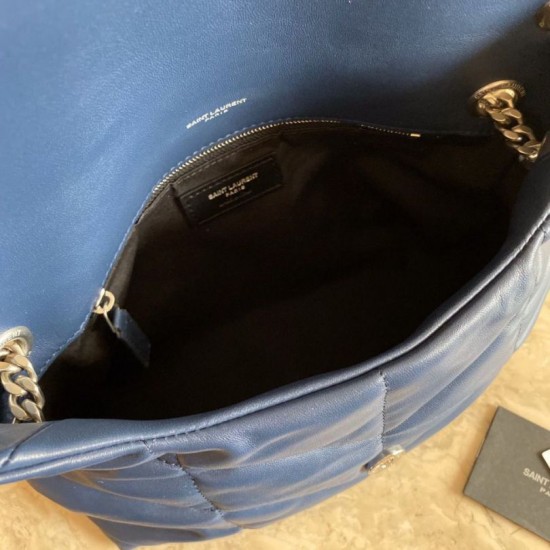 Replica YSL Saint Laurent Loulou Puffer Small Bag Blue Fake YSL Saint Laurent Loulou Puffer Small Bag Blue Replica