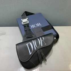 Fake Christian Dior Saddle Bag Black Replica