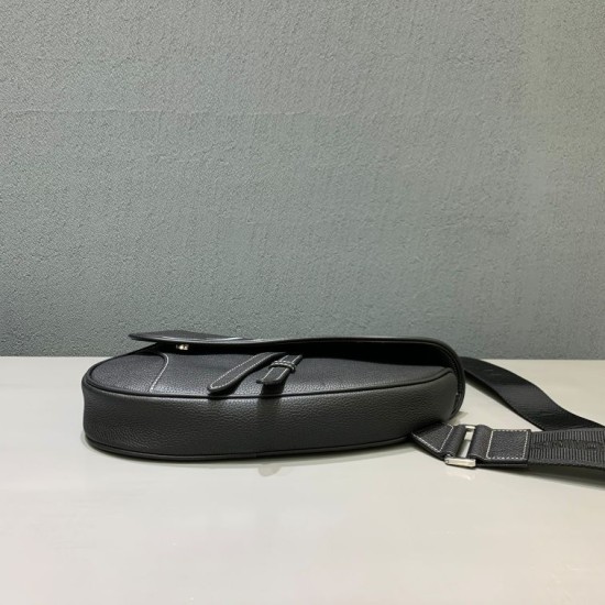 Fake Christian Dior Saddle Bag Black Replica