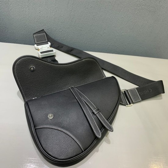 Fake Christian Dior Saddle Bag Black Replica