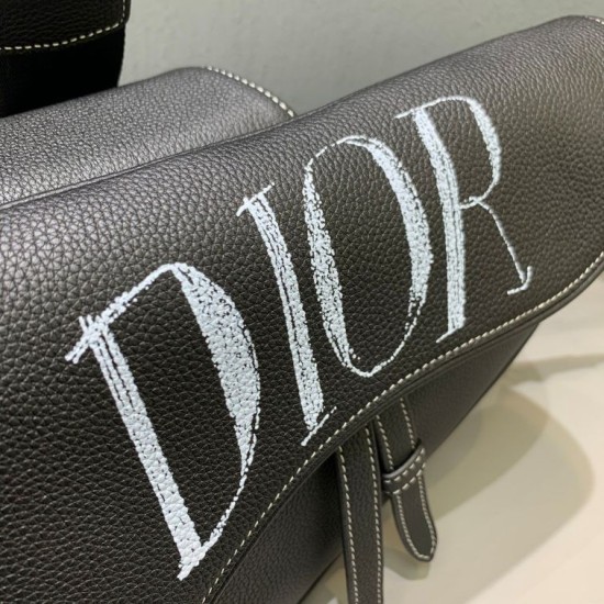Fake Christian Dior Saddle Bag Black Replica