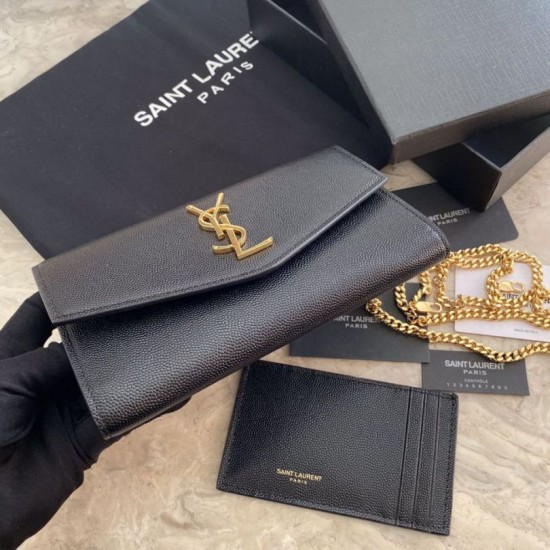 Replica YSL Saint Laurent Uptown Chain Wallet Black Replica YSL Saint Laurent Uptown Chain Wallet Black