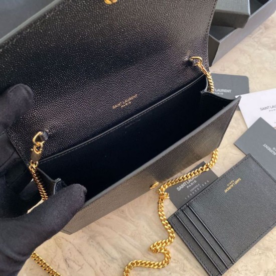 Replica YSL Saint Laurent Uptown Chain Wallet Black Replica YSL Saint Laurent Uptown Chain Wallet Black