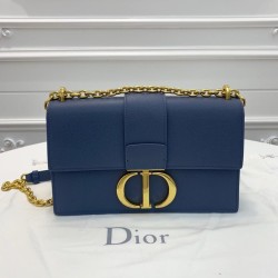 Fake Christian Dior 93118 EPSOM handle Bag Blue Replica
