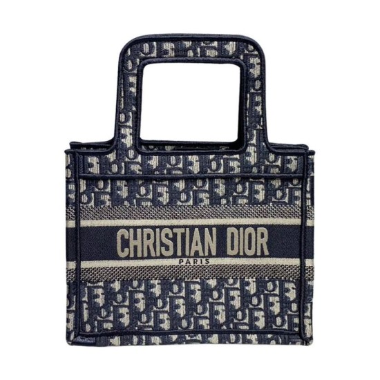 Replica Christian Dior Mini Book Tote Bag Dark Blue