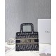 Replica Christian Dior Mini Book Tote Bag Dark Blue