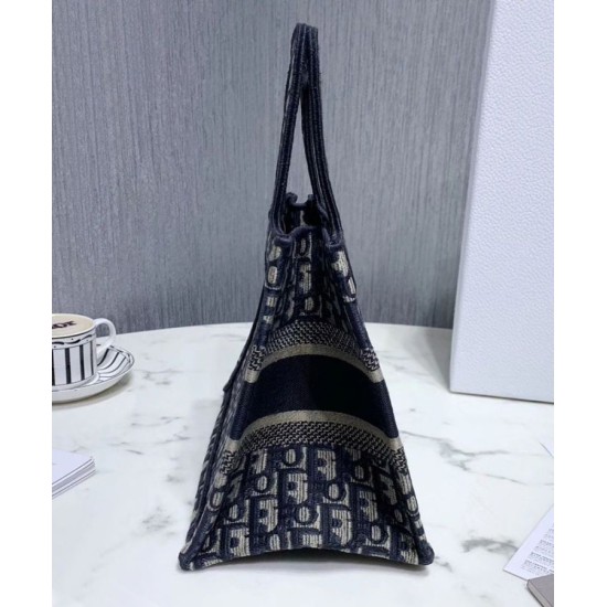 Replica Christian Dior Mini Book Tote Bag Dark Blue
