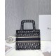Replica Christian Dior Mini Book Tote Bag Dark Blue