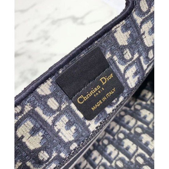 Replica Christian Dior Mini Book Tote Bag Dark Blue