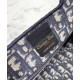 Replica Christian Dior Mini Book Tote Bag Dark Blue