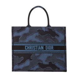 Replica Christian Dior Book Tote Camouflage Embroidered Canvas Bag