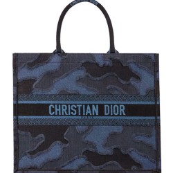 Replica Christian Dior Book Tote Camouflage Embroidered Canvas Bag