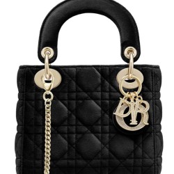 Replica Christian Dior Mini Lady Dior Bag Black