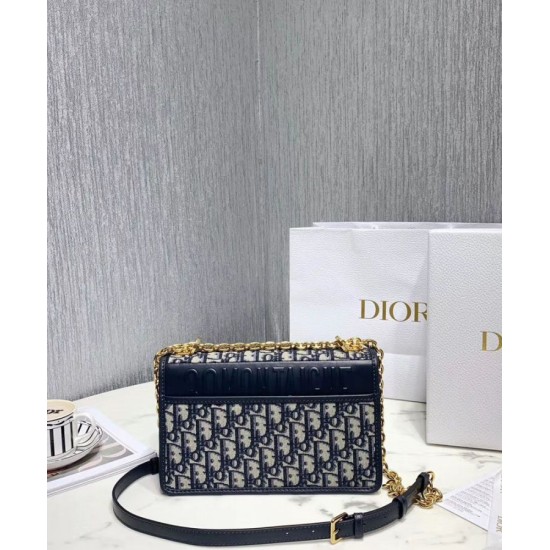 Fake Christian Dior 30 Montaigne Bag with Chain Dark Blue Replica Fake Christian Dior 30 Montaigne Bag with Chain Dark Blue Replica