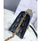 Fake Christian Dior 30 Montaigne Bag with Chain Dark Blue Replica Fake Christian Dior 30 Montaigne Bag with Chain Dark Blue Replica