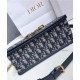 Fake Christian Dior 30 Montaigne Bag with Chain Dark Blue Replica Fake Christian Dior 30 Montaigne Bag with Chain Dark Blue Replica