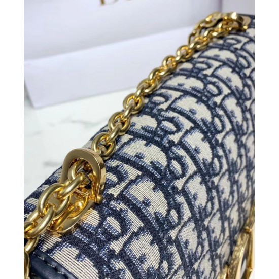 Fake Christian Dior 30 Montaigne Bag with Chain Dark Blue Replica Fake Christian Dior 30 Montaigne Bag with Chain Dark Blue Replica