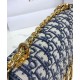Fake Christian Dior 30 Montaigne Bag with Chain Dark Blue Replica Fake Christian Dior 30 Montaigne Bag with Chain Dark Blue Replica
