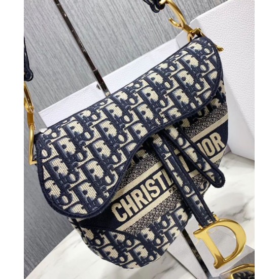 Replica Christian Dior Saddle Original Oblique Embroidered Canvas Bag Dark Blue Replica Christian Dior Saddle Original Oblique Embroidered Canvas Bag Dark Blue