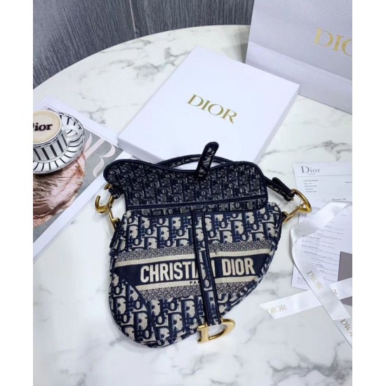 Replica Christian Dior Saddle Original Oblique Embroidered Canvas Bag Dark Blue Replica Christian Dior Saddle Original Oblique Embroidered Canvas Bag Dark Blue