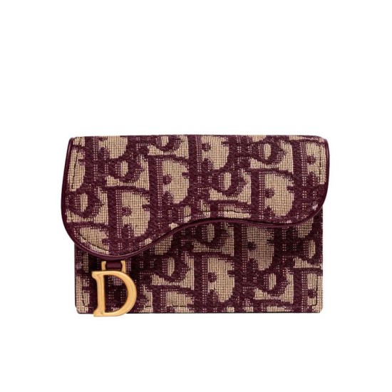 Replica Christian Dior Oblique Saddle Wallet Red Fake Christian Dior Oblique Saddle Wallet Red Replica