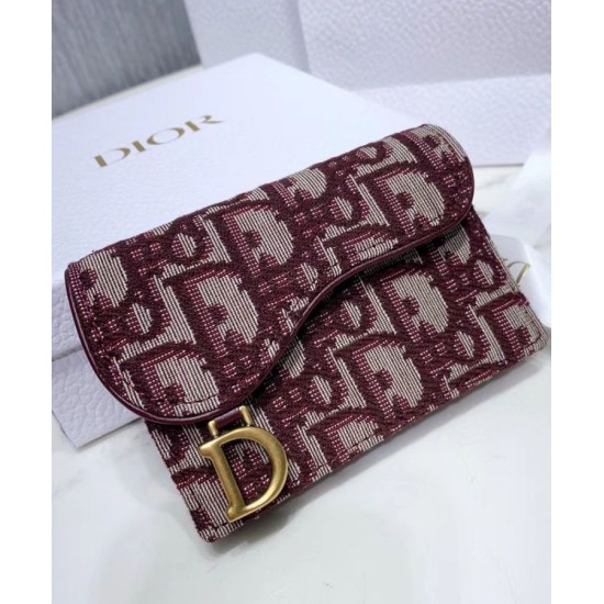 Replica Christian Dior Oblique Saddle Wallet Red Fake Christian Dior Oblique Saddle Wallet Red Replica