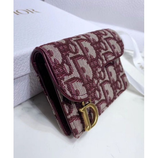 Replica Christian Dior Oblique Saddle Wallet Red Fake Christian Dior Oblique Saddle Wallet Red Replica