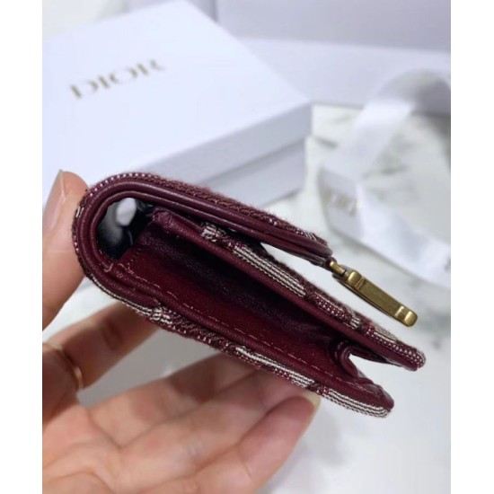 Replica Christian Dior Oblique Saddle Wallet Red Fake Christian Dior Oblique Saddle Wallet Red Replica