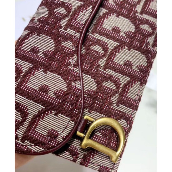 Replica Christian Dior Oblique Saddle Wallet Red Fake Christian Dior Oblique Saddle Wallet Red Replica
