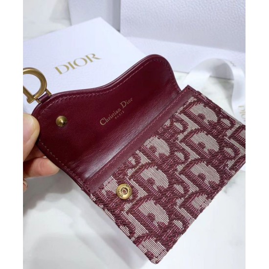 Replica Christian Dior Oblique Saddle Wallet Red Fake Christian Dior Oblique Saddle Wallet Red Replica