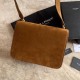 Replica YSL Saint Laurent Carre Satchel Suede Bag Brown Fake YSL Saint Laurent Carre Satchel Suede Bag Brown Replica