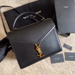 Fake YSL Saint Laurent Cassandra Medium Bag Black Replica