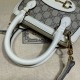 Replica Gucci Horsebit 1955 Mini Top Handle Bag 640716 Brown / White Replica Gucci Horsebit 1955 Mini Top Handle Bag 640716 Brown / White