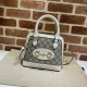 Replica Gucci Horsebit 1955 Mini Top Handle Bag 640716 Brown / White Replica Gucci Horsebit 1955 Mini Top Handle Bag 640716 Brown / White