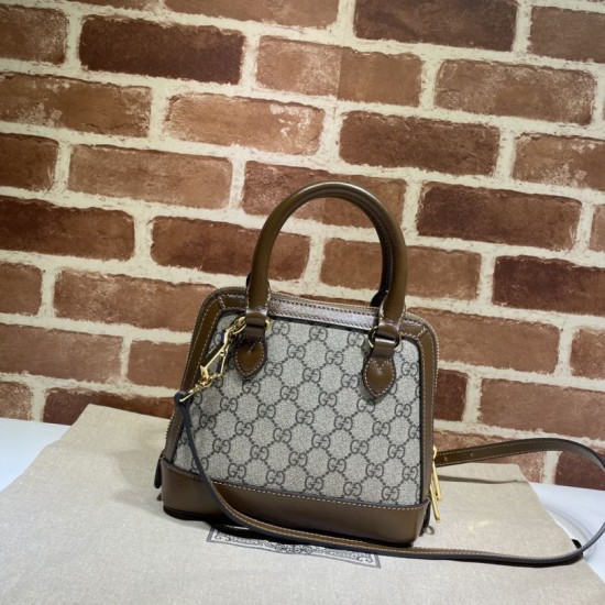 Replica Gucci Horsebit 1955 Mini Top Handle Bag 640716 Brown