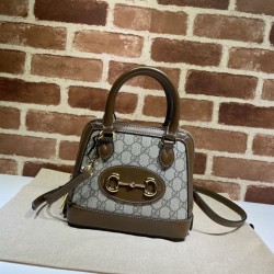 Replica Gucci Horsebit 1955 Mini Top Handle Bag 640716 Brown