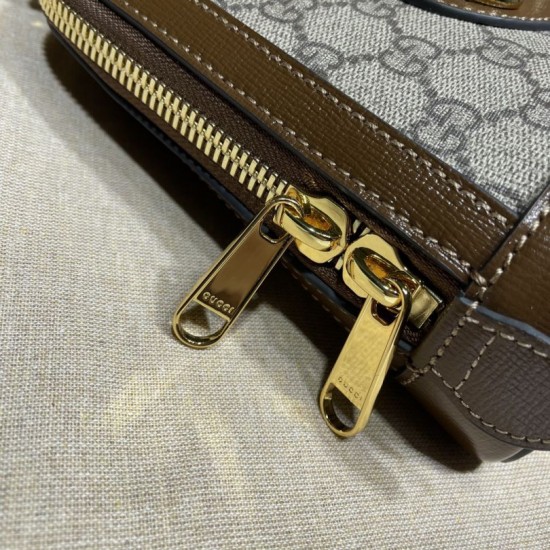 Replica Gucci Horsebit 1955 Mini Top Handle Bag 640716 Brown