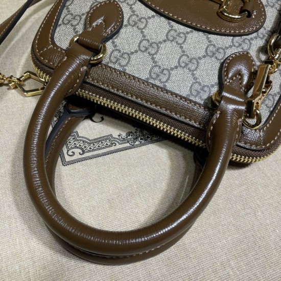 Replica Gucci Horsebit 1955 Mini Top Handle Bag 640716 Brown