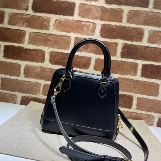 Fake Gucci Horsebit 1955 Mini Top Handle Bag 640716 Black Replica Replica Gucci Horsebit 1955 Mini Top Handle Bag 640716 Black