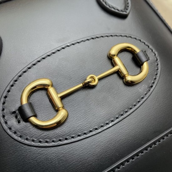 Fake Gucci Horsebit 1955 Mini Top Handle Bag 640716 Black Replica Replica Gucci Horsebit 1955 Mini Top Handle Bag 640716 Black