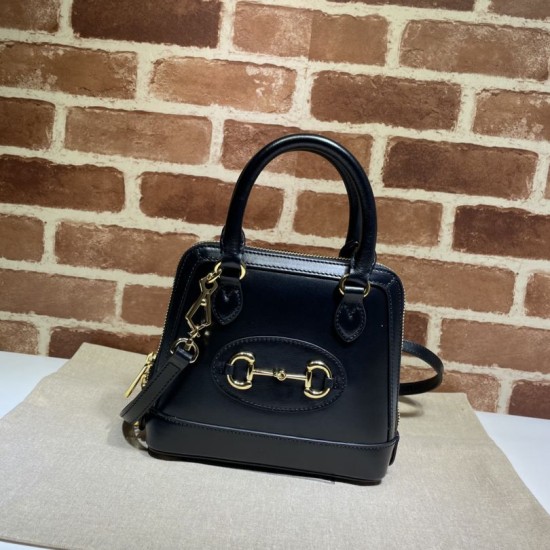 Fake Gucci Horsebit 1955 Mini Top Handle Bag 640716 Black Replica Replica Gucci Horsebit 1955 Mini Top Handle Bag 640716 Black