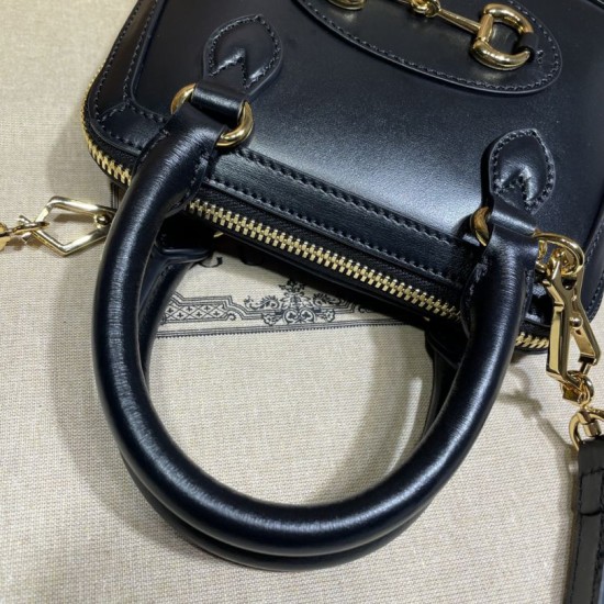 Fake Gucci Horsebit 1955 Mini Top Handle Bag 640716 Black Replica Replica Gucci Horsebit 1955 Mini Top Handle Bag 640716 Black